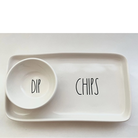 Rae Dunn Other - NEW Rae Dunn Chips and Dip Serving Platter Tray Snack Plate